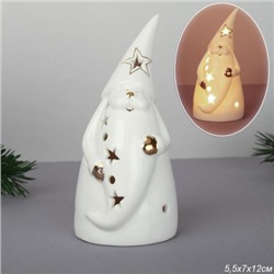 Фигурка Дед мороз с подсветкой 13 см / YZ5549 /уп 6/108/Новый год