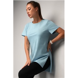 Женская удлиненная футболка с разрезами Happyfox