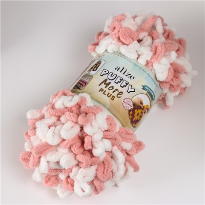 Плюшевая пряжа для вязания руками ALIZE, Puffy More Plus, 100% микрополиэстер, 11 м/250 г, (8000)