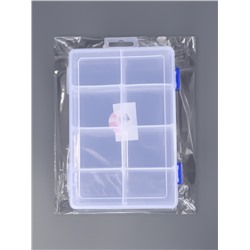 Органайзер для хранения мелочей, с подвесом, передвижные перегородки, 8 секций, 20×13.5×4.5 см, прозрачный
