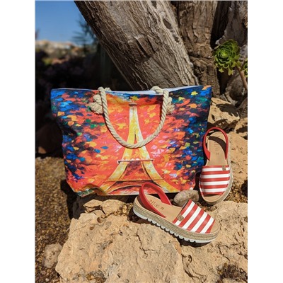 AB. ZAPATOS • 408 • ROJO - BLANCO+ARTE (300) 005 АКЦИЯ