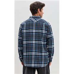 Рубашка F521-0460 blue-white