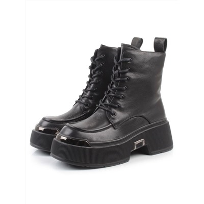 01-DMD-D258 BLACK Ботинки демисезонные женские (натуральная кожа, байка)