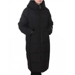 018 BLACK Пальто зимнее женское (200 гр. холлофайбер)