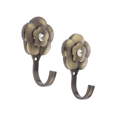 Держатель для штор однорожковый CAPPIO KC117, цвет бронза, 2 шт.