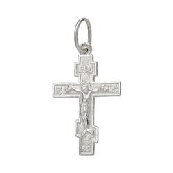 крест из серебра штампованный белый