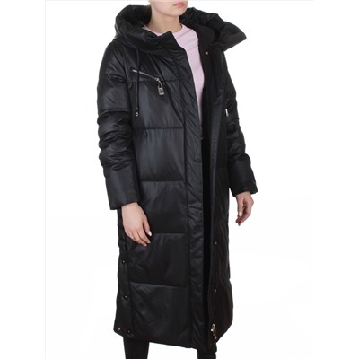8310 BLACK Пальто зимнее женское (200 гр. холлофайбер)