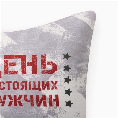 Подушка декоративная «Этель. День настоящих мужчин», 40×40 см, велюр