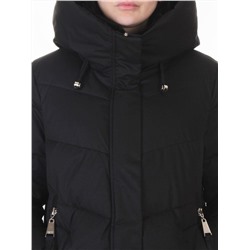 6605B BLACK Пальто зимнее женское (200 гр. холлофайбер)