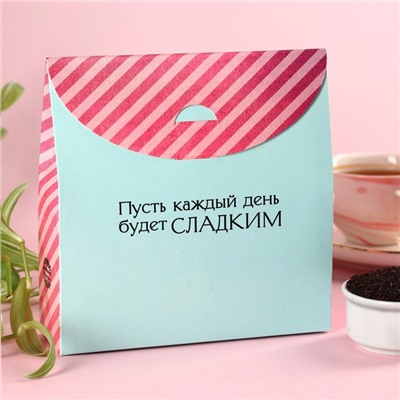 Чай подарочный «Сладких впечатлений»: Чай подарочный чёрный 50 г., Чай подарочный чёрный со вкусом ваниль и карамель 50 г.