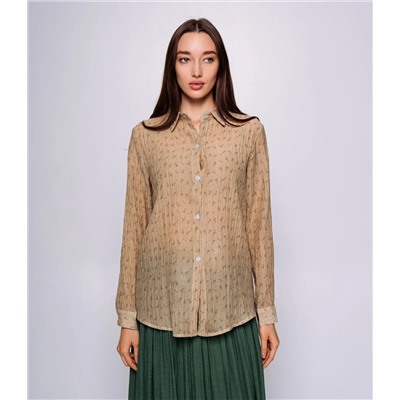 Рубашка #КТ2422, бежевый