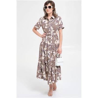 Платье ярусное с поясом