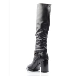 02-Z383-15602-2BM BLACK Сапоги женские (натуральная кожа, натуральный мех (еврозима))
