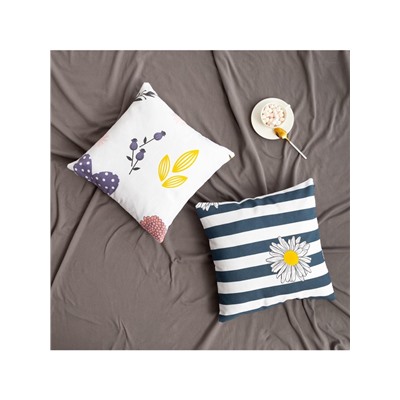 Наволочка декоративная «Этель. Цветы», 40×40 см, 100% хлопок