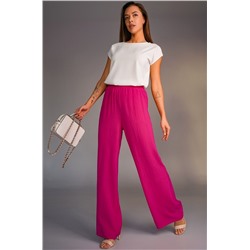 Женские летние брюки палаццо из ткани-жатка Happyfox