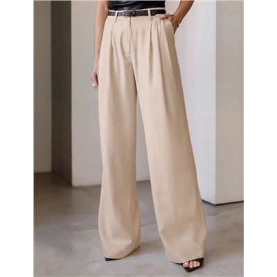 Брюки палаццо с защипами из плотного лиоцелла