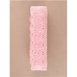 Кружево на сетке, 45 мм, 11±1 м, нежно-розовое