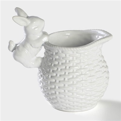 Молочник Доляна «Зайка», 450 мл, доломит, белый