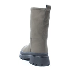 04-C188M Ботинки зимние женские (натуральная кожа (нубук) натуральный мех)