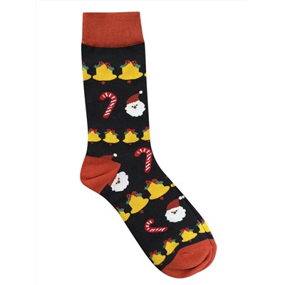 Носки НГ р.40-45 "Happy NY" Колокольчики