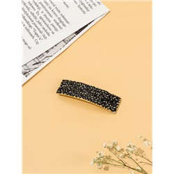 Заколка - автомат для волос QF «Фелиса», 8 см, чёрно-золотая