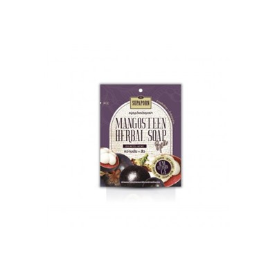 Спа-мыло «Мангостин» осветляющее в мешочке из люфы от Supaporn, Mangosteen Herbal Soap Spa, 70 гр