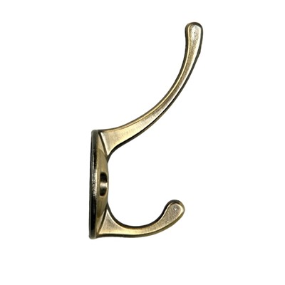 Крючок мебельный ТУНДРА TKd=002, двухрожковый, бронза, 4 шт. TMP