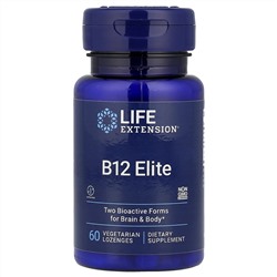 Life Extension, B12 Elite, 60 вегетарианских пастилок (1000 мкг в 1 пастилке)