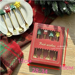 Набор из 4шт новогодних столовых приборов