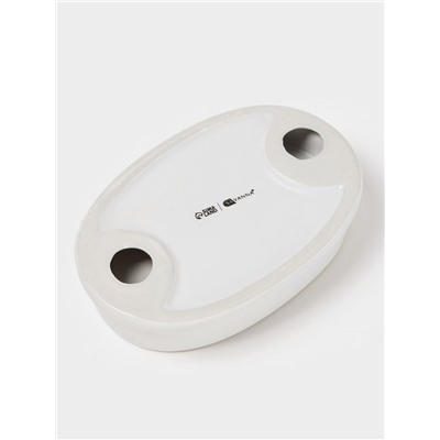 Набор для ванной «Бэкки», 3 предмета, мыльница, дозатор для мыла, стакан, белый