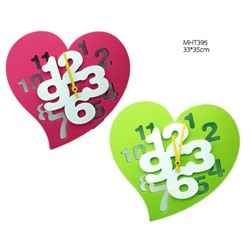 Часы Сердце 33x35 см / MHT395 /уп 36/ микс/ Акция