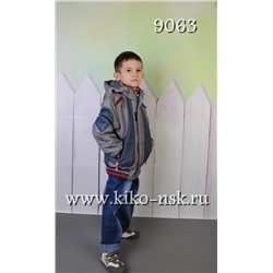 9063 Куртка на синтепоне Джинсовый/104