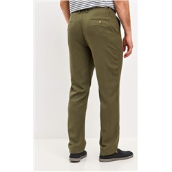 Брюки лен F211-0854 khaki