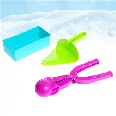 Набор для игры со снегом и песком «Радость», 3 предмета, цвета МИКС