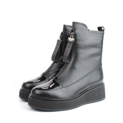 04-M3-5315 BLACK Ботинки зимние женские (натуральная кожа, натуральный мех)