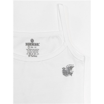 4108-01 Майка для девочек белая (BAYKAR)