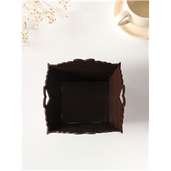 Конфетница квадратная или подставка под кулич «Пасха». 10×13×13.5 см