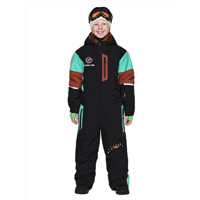 Комбинезон T-9080 Черно-бирюзовый