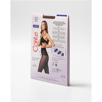 CONTE SLIMFIT 20 Колготки женские с широким моделирующим поясом Lycra®