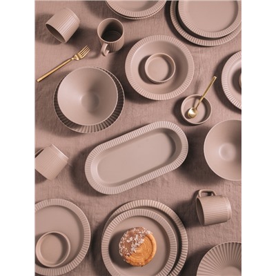 Соусники Magistro Jarwah Lausanne, 100 мл, 9.5×2.4 см, набор 4 шт., фарфор, бежевые