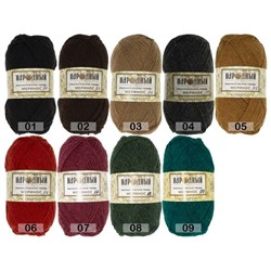 Пряжа Рассказовская Народный стиль Меринос Гладкокрашенный