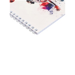 Блокнот А5, 40 листов в клетку на гребне «Баскетбол», обложка мелованный картон, блок офсет