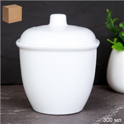 Сахарница 300 мл квадратная белая А / TZ40 (WHITE)  /уп6/ 48/