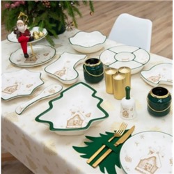 MILLIMI Пряничный домик Блюдо в форме звезды 25,5х2см, керамика