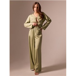 Пижама женская (рубашка, брюки) SL HOME Modal Home, зелёная