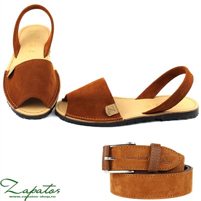 ZAPATOS · 3206 · Brandy+Ab.Zapatos Pelle cinturon (140) Brandy АКЦИЯ