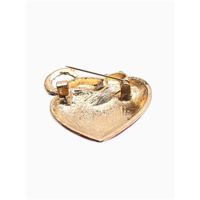 Брошь «Кот мартовский», красно-чёрная в золоте