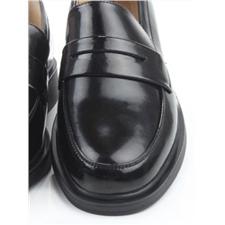 03-PDEB93-3 BLACK Лоферы женские (натуральная кожа)