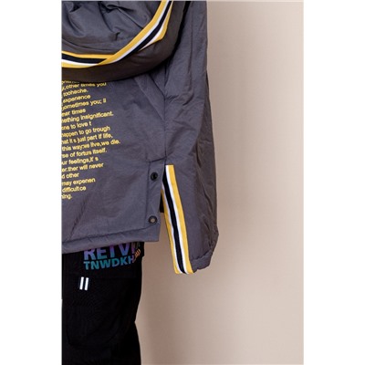 1973 Куртка для мальчика. Серый/9(140)