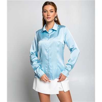 Блуза #ОКТ025022, голубой